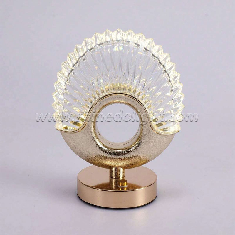 Nordic Crystal Rechargeable Table Lamp LED Dimmable Golden Desk Lamp Living Room Bedroom Hotel Bedside Lamp SD-SR530