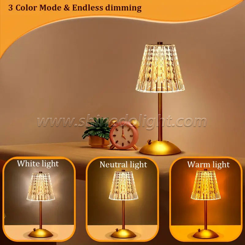 Crystal Table Lamp LED Desktop Night Light Nordic Decoration Desk Lamps Bar Hotel Bedroom Bedside Lighting SD-SR539