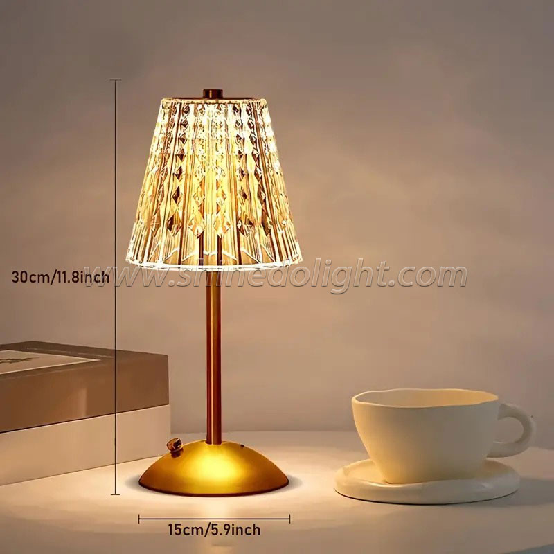 Crystal Table Lamp LED Desktop Night Light Nordic Decoration Desk Lamps Bar Hotel Bedroom Bedside Lighting SD-SR539