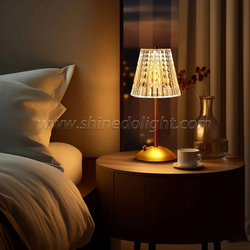 Crystal Table Lamp LED Desktop Night Light Nordic Decoration Desk Lamps Bar Hotel Bedroom Bedside Lighting SD-SR539