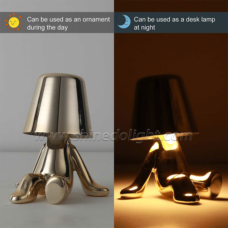 Crystal LED Lamp Projection Night Light USB Charging Touch Color Changing Room Decoration Atmosphere Table Lamp SD-SR541