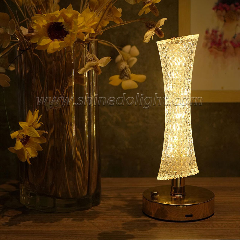 Crystal Table Lamp LED Desktop Night Light Nordic Decoration Desk Lamps Bar Hotel Bedroom Bedside Lighting SD-SR542