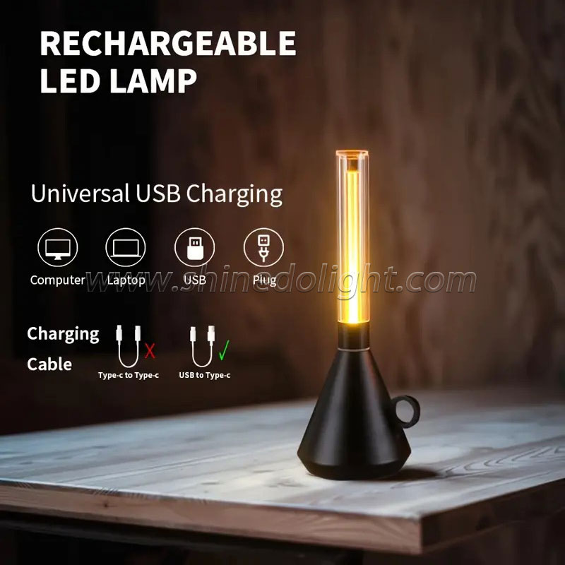 Rechargeable Table Lamp Desktop Night Light Touch Atmosphere Light USB Camping Light Outdoor Home SD-SR571