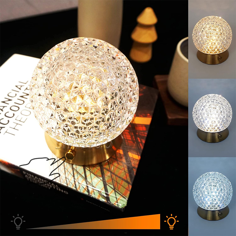 LED Nordic style creative crystal table lamp Nightlight by the bed of the bedroom Birthday present for girlfriend SD-SR589