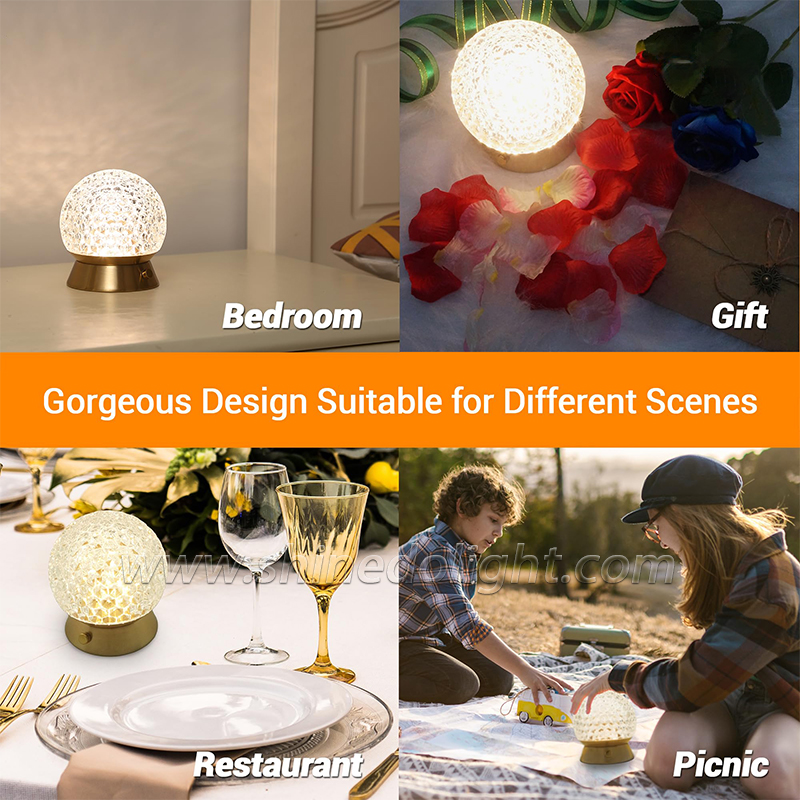 LED Nordic style creative crystal table lamp Nightlight by the bed of the bedroom Birthday present for girlfriend SD-SR589