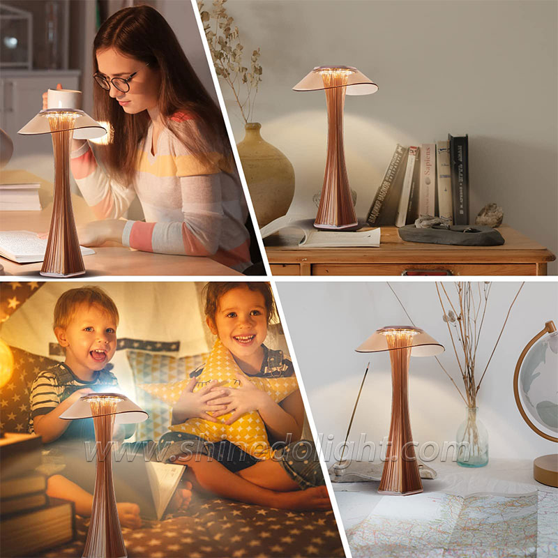 Creative touch rechargeable lamp Retro soft dimming eye protection table light Simple bedroom bedside lamp SD-SR595