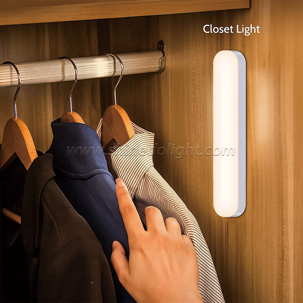 LED Motion Sensor Under Cabinet Light USB Rechargeable LED Night Light for Closet Cabinet Kitchen SD-SR295