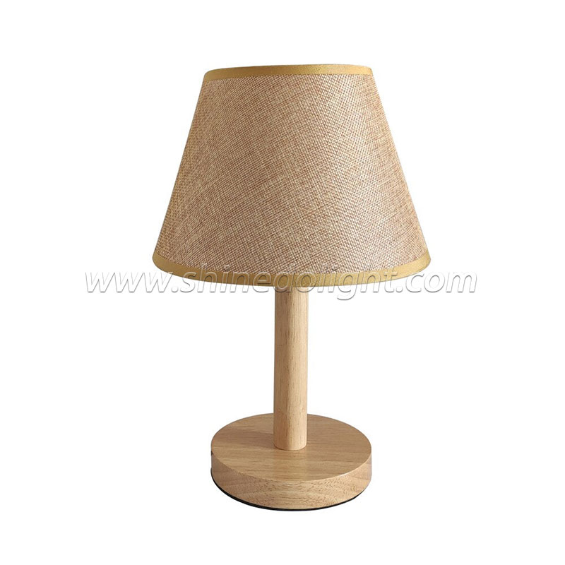 New Chinese cloth wood desk lamp Living room study bedroom simple ins wind bedside led lamp Zhongshan luminaire SD-SR608