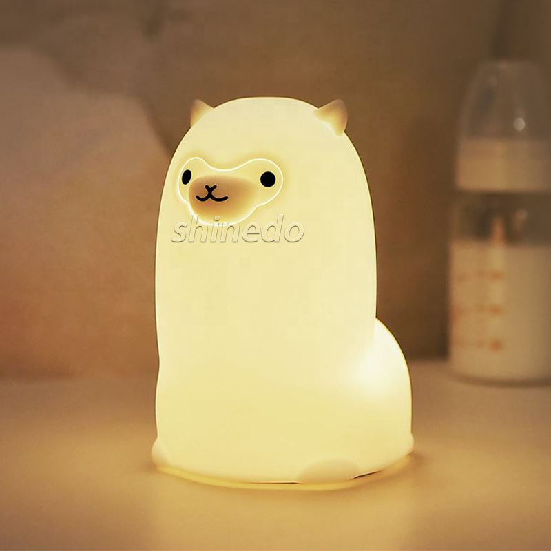 LED alpaca silicone light cute pat light eye protection with sleeping baby baby feeding gift SD-SR664