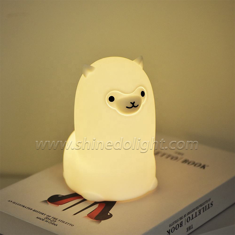 LED alpaca silicone light cute pat light eye protection with sleeping baby baby feeding gift SD-SR664