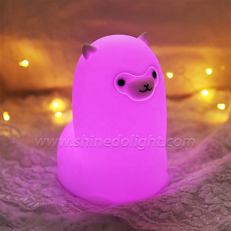 LED alpaca silicone light cute pat light eye protection with sleeping baby baby feeding gift SD-SR664