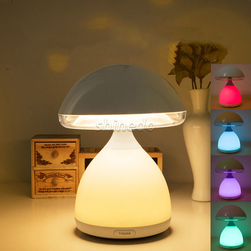 New colorful mushroom LED charging dimming atmosphere light creative magical breathing night light SD-SR678