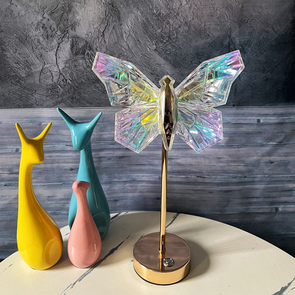 Three color decorative crystal butterfly lamp bar balcony atmosphere lamp for bedroom decoration SD-SR686