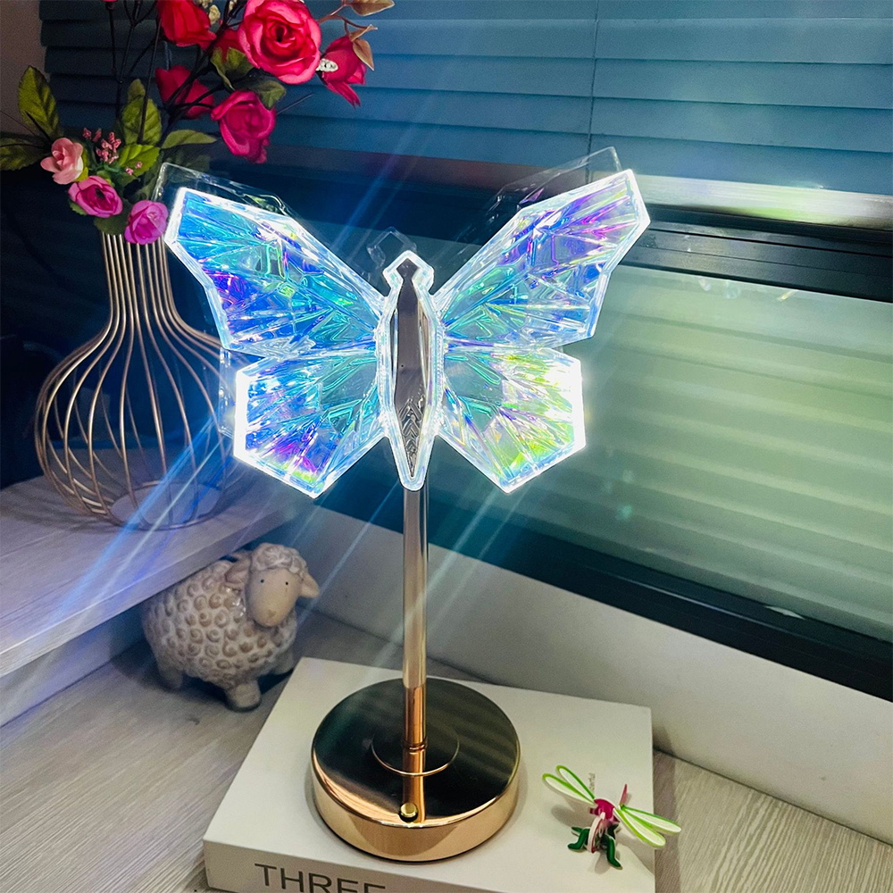 Three color decorative crystal butterfly lamp bar balcony atmosphere lamp for bedroom decoration SD-SR686