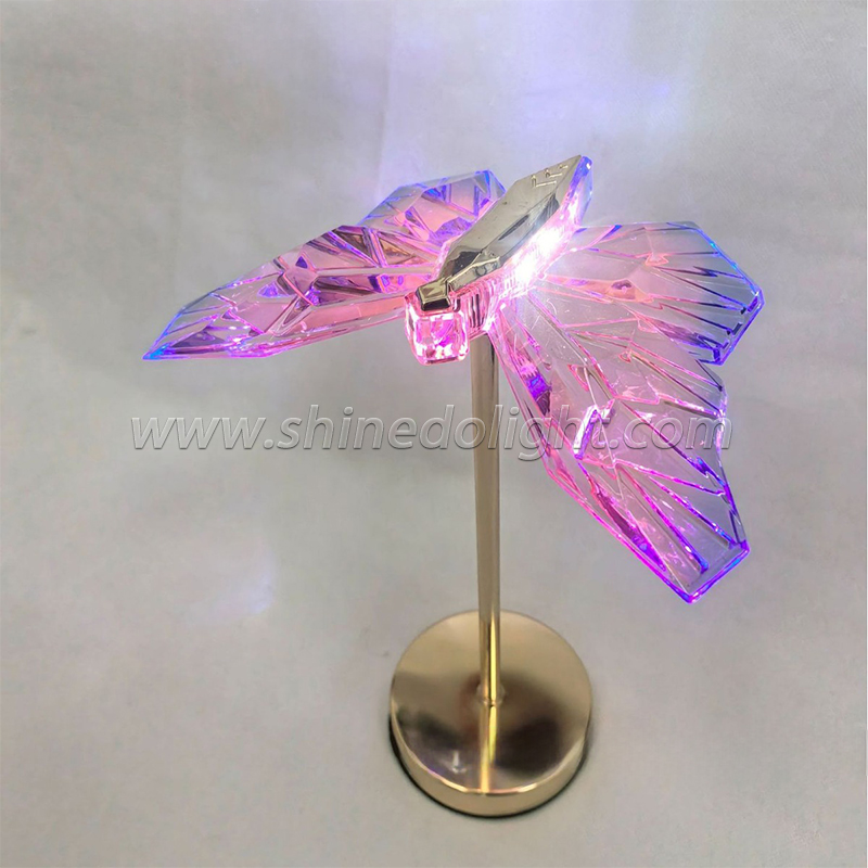 Touch ornaments Home decor Crystal Gift Ambiance lights Butterfly lights creative decorative table lamp home bedroom decoration SD-SR690