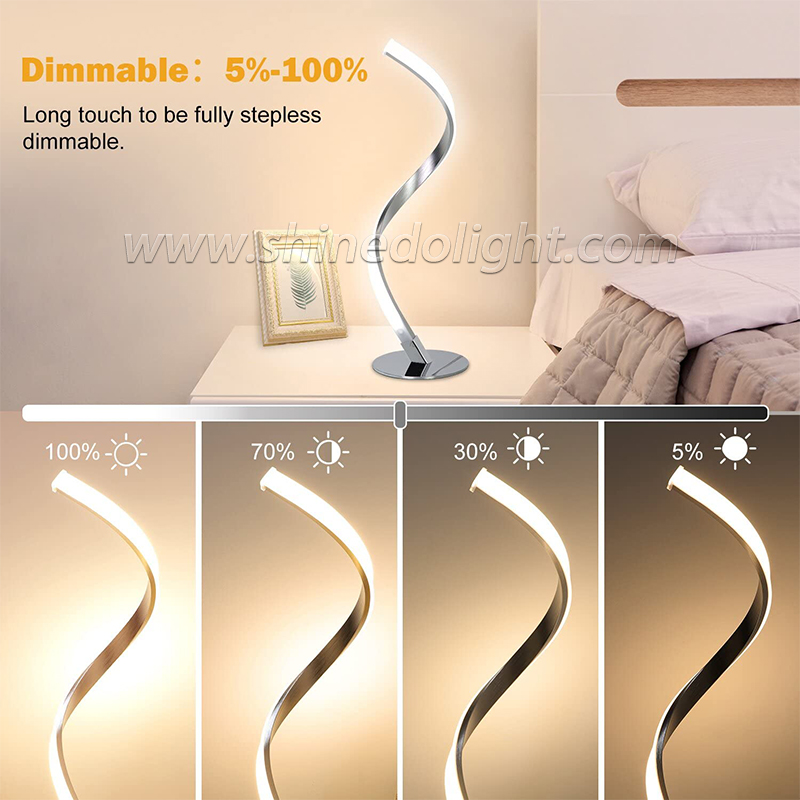 Spiral lamp Bedroom bedside nightlight Reading creative S-shaped lamp SD-SR725