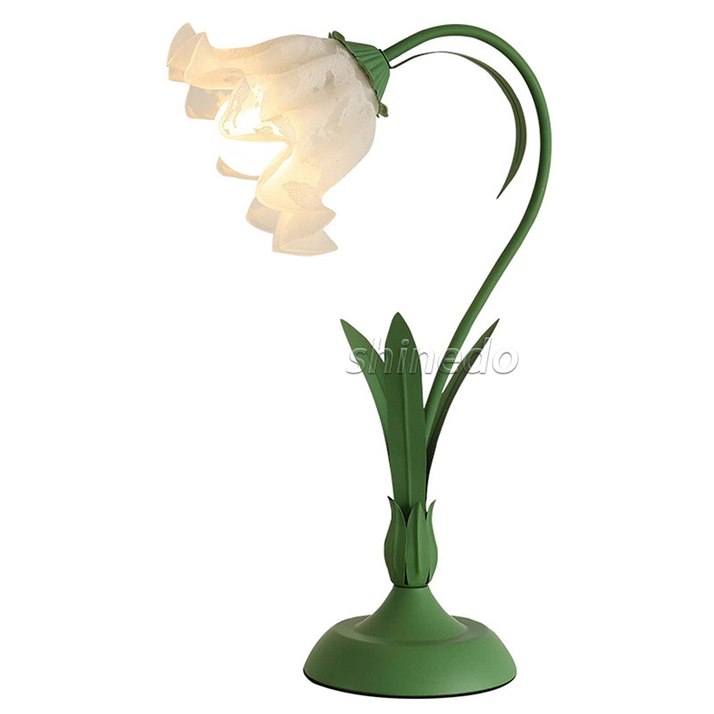 French retro bedside lamp atmosphere lamp Bedroom ins girl's birthday gift small American lily of the valley lamp SD-SR729