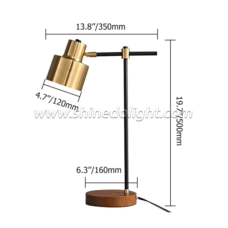 Classic Table Lamp USB Rechargeable Night Light Stepless Dimming Touch Desk Lamp Bedside Lamp Hotel Bar Decoration SD-SR805