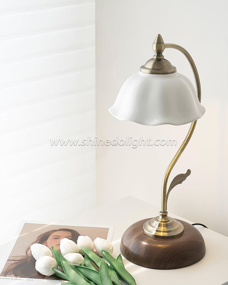 Nordic Flower Girl Table Lamp for Bedroom Bedside Lights Lampshade Living Room Decoration Study Desk Lamp SD-SR811