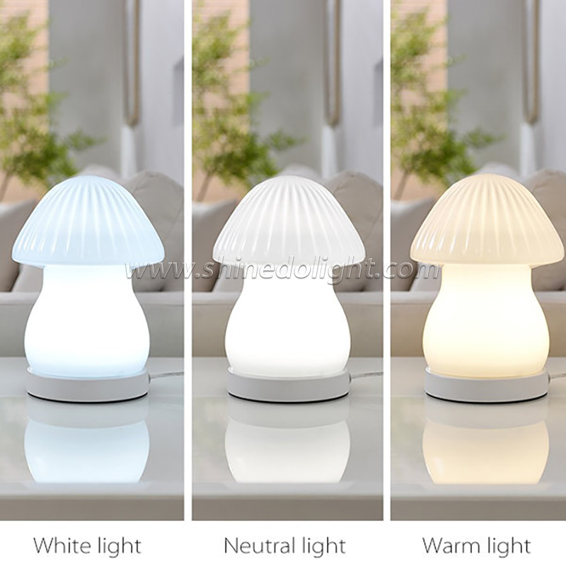 Modern Mushroom Rechargeable LedTable Lamp Warm Creative Living Room Bedroom Children's room Minimalist Art Lighting SD-SR812