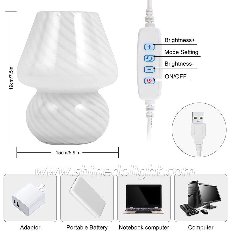 Creative glass desk lamp famous bedroom nightlight Bedroom sleep bedside lamp SD-SR794