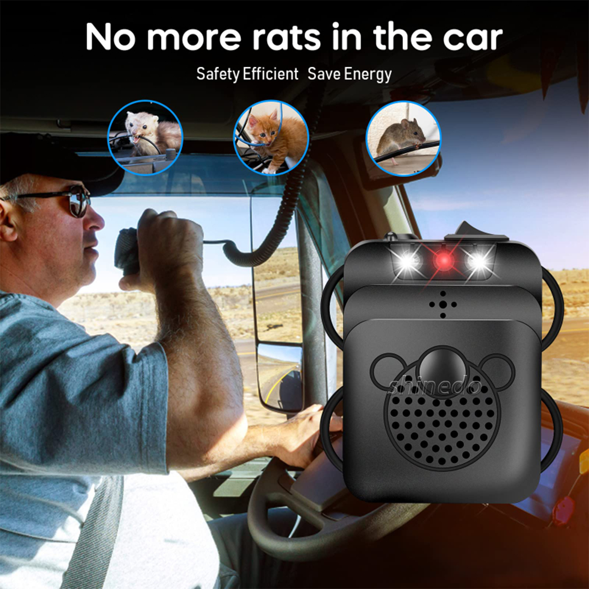 Ultrasonic car mouse repellent protects car circuits at night