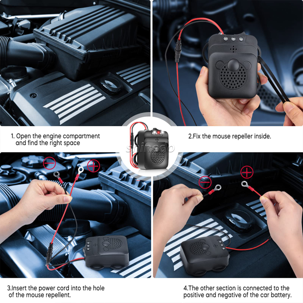 Ultrasonic car mouse repellent protects car circuits at night