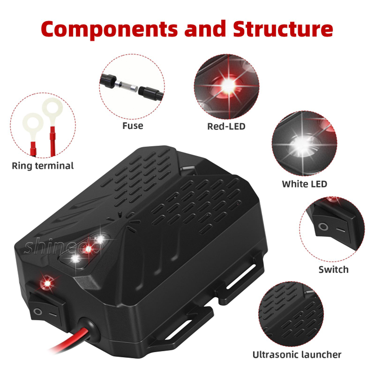 Car electronic ultrasonic mouse repeller Repeller is used at night to prevent animals from damaging power lines