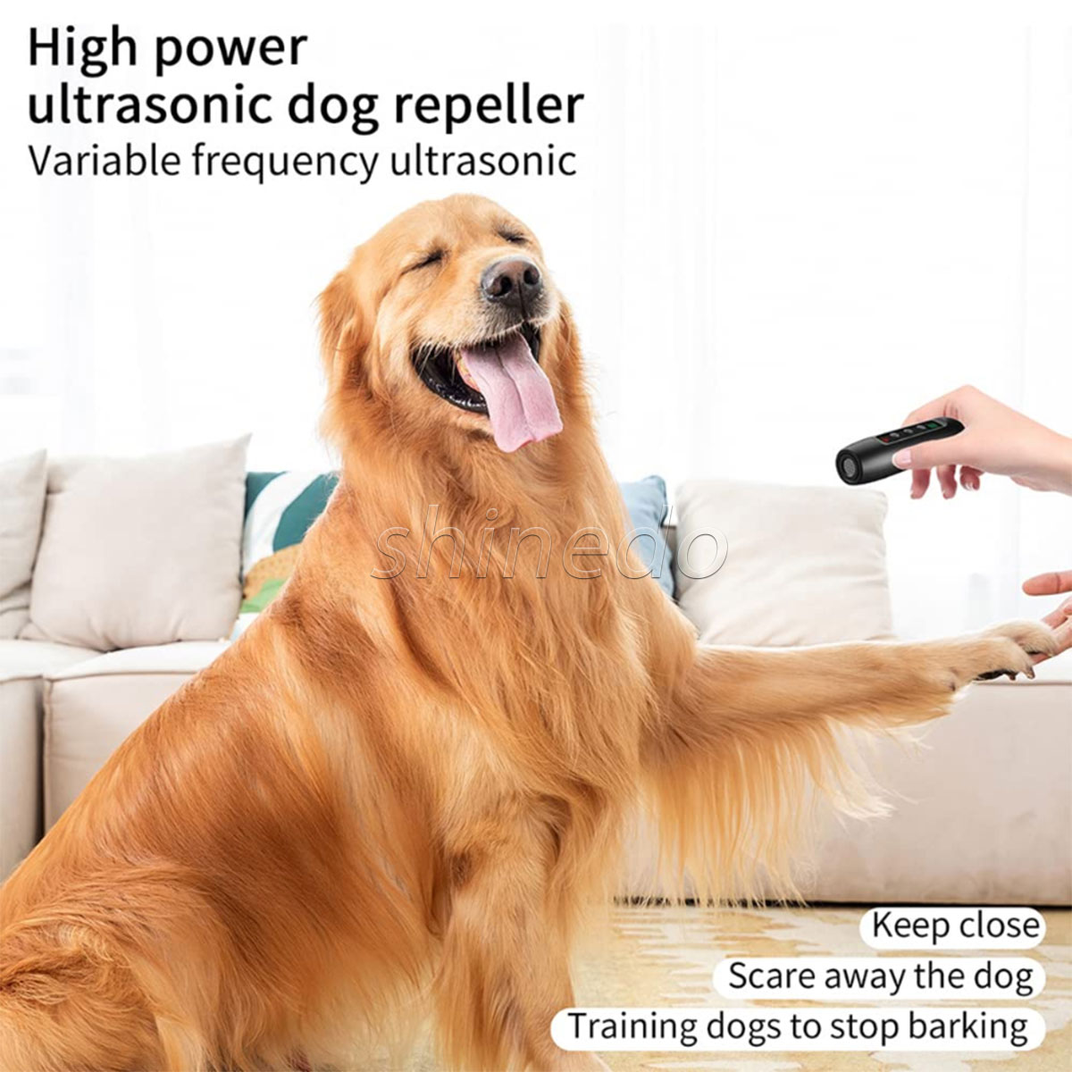 Ultrasonic dog repeller with LED display makes playing with your dog more secure