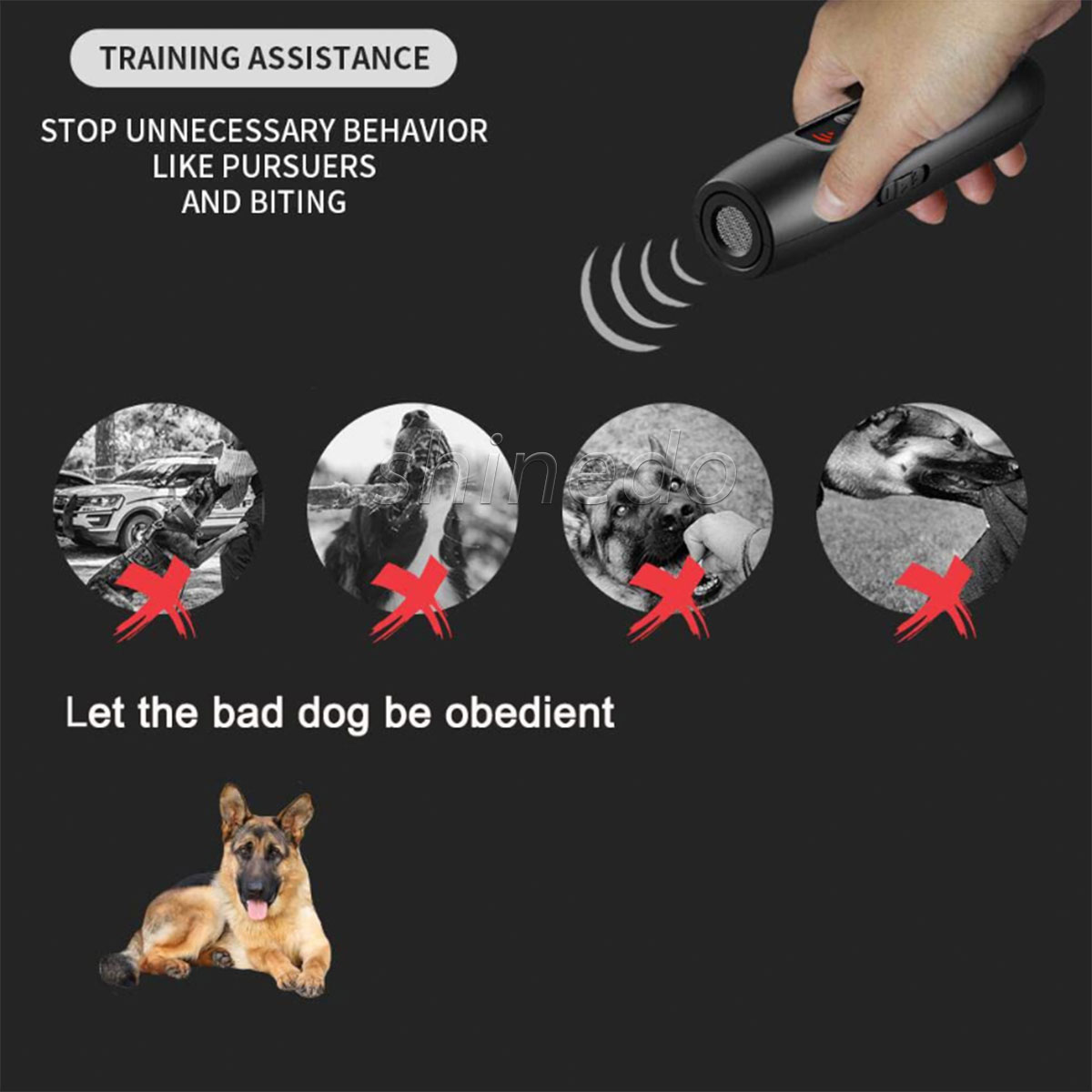 Ultrasonic dog repeller with LED display makes playing with your dog more secure