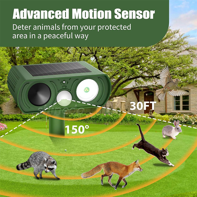 Waterproof Rodent Mouse Rat Snake Repeller Ultrasonic Solar Powered Repellent Outdoor Garden Solar Animal Mole Repeller