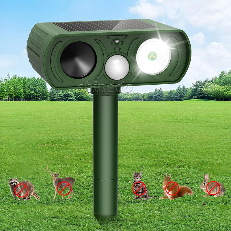 Waterproof Rodent Mouse Rat Snake Repeller Ultrasonic Solar Powered Repellent Outdoor Garden Solar Animal Mole Repeller