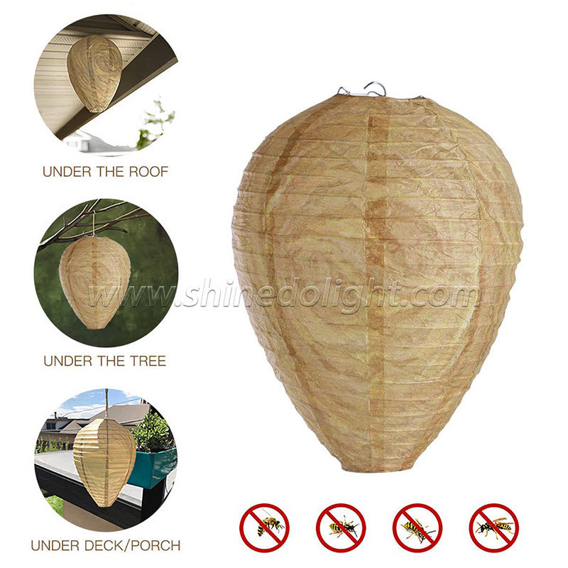  Outdoor wasp nest bait deterrent simulates wasp yellow jacket flying insect trap Hanging bee catcher Wasp trap garden