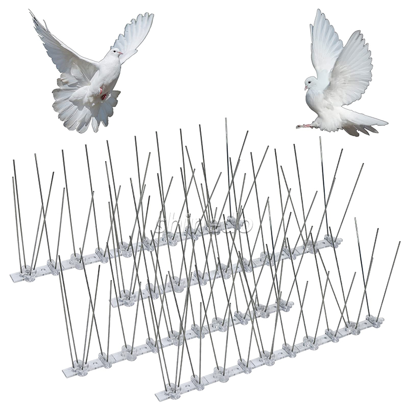 Outdoor Garden Bird Repellent Fence Windowsill Roof Pest Control Bird Spikes Stainless Steel Thorns Bird Spikes Anti Pigeon