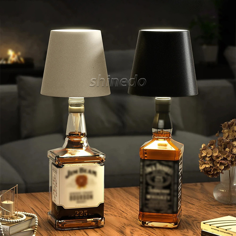 Portable Dimming Bar Night Lamp Rechargeable Led Table Lamp Touch Control Wine Wireless Bottle Lamp