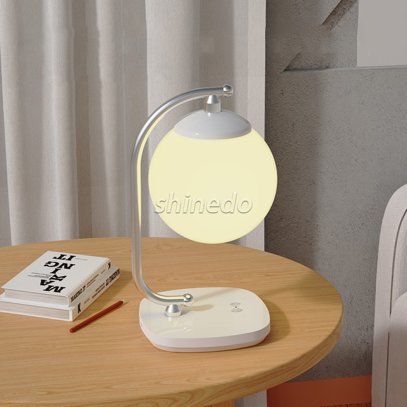 Wireless Charger Touch Table Lamp USB Eye-care Night Light RGB 5colors variable Moon Lamp Study Desk Light Creative Night Light