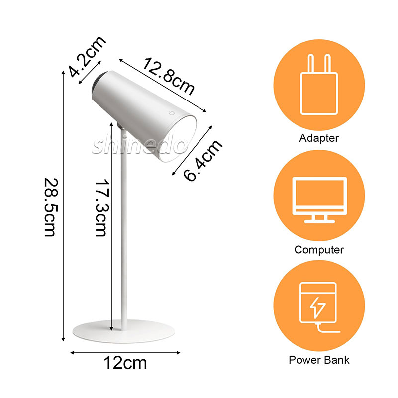 Multifunction Usb Rechargeable Magnetic Sunset Light Detach Flashlight Touch Control Portable Led Cordless Reading Table Lamp