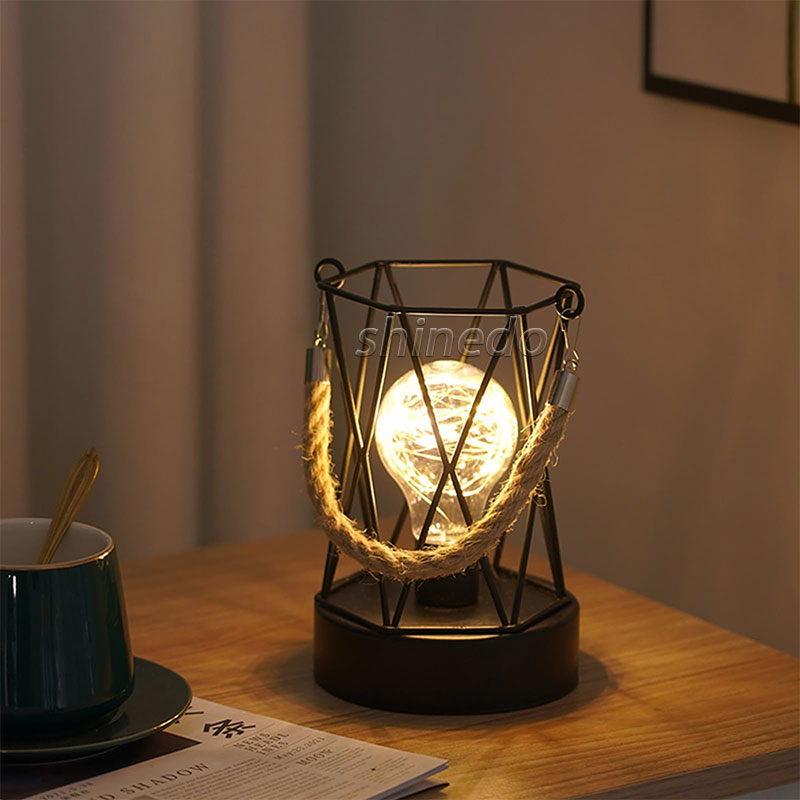 LED copper wire table lamp Simple metal craft festival table lamp night light