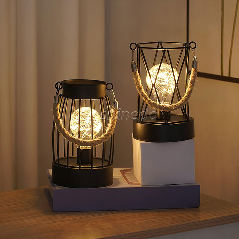 LED copper wire table lamp Simple metal craft festival table lamp night light