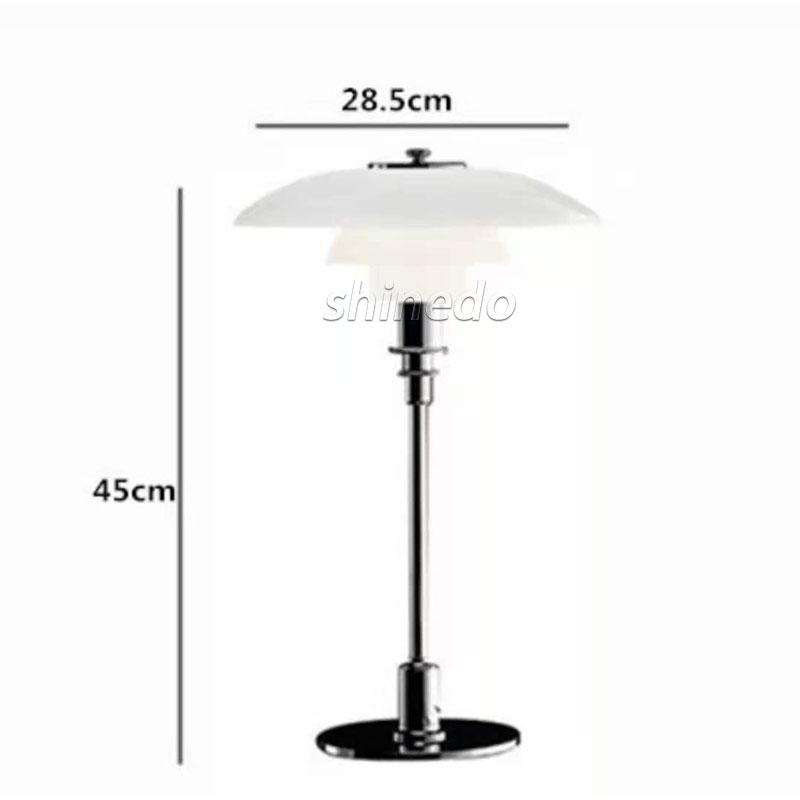 LED lamp Nordic art white umbrella lamp Bedroom headboard table ambiance lamp