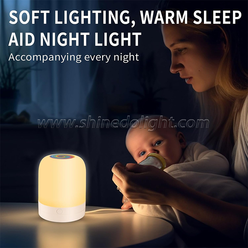 Portable Usb Led Light Desk Kids Gift Silicone Light Rechargeable Bedside Table Lamp Decor Color Changing Soft Night Lights SD-SR1015