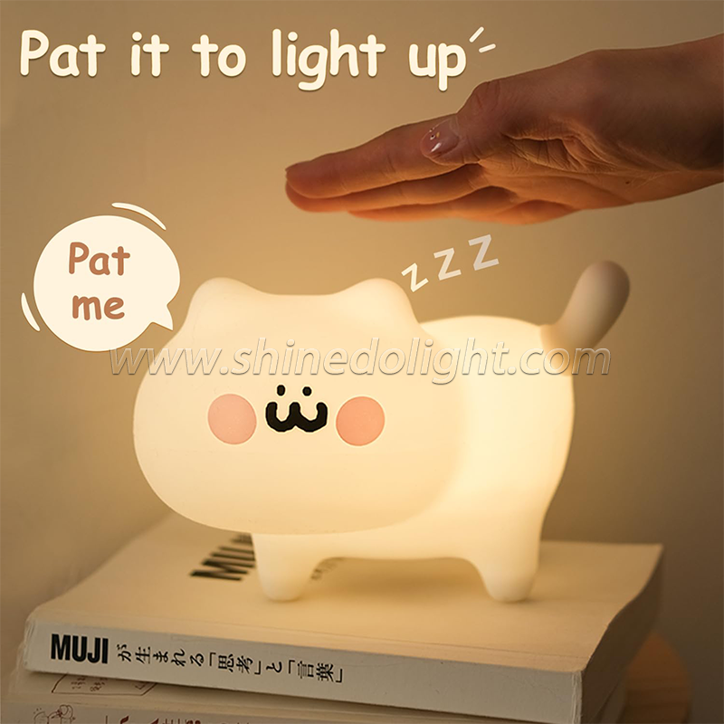 Usb Chargeable Led Lamp Atmosphere Pat Touch Light Cart SD-SR1022oon Animal Led Light Birthday Gift Baby Sleep Silicone Night Light