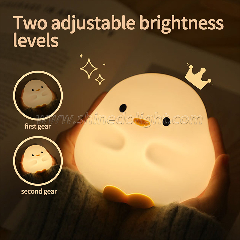 Sleeping Duck Design Lamp Table Soft Silicone Pat Light Children Bedroom Nightlight Christmas Gift Led Smart 5v Baby Night Light SD-SR1024