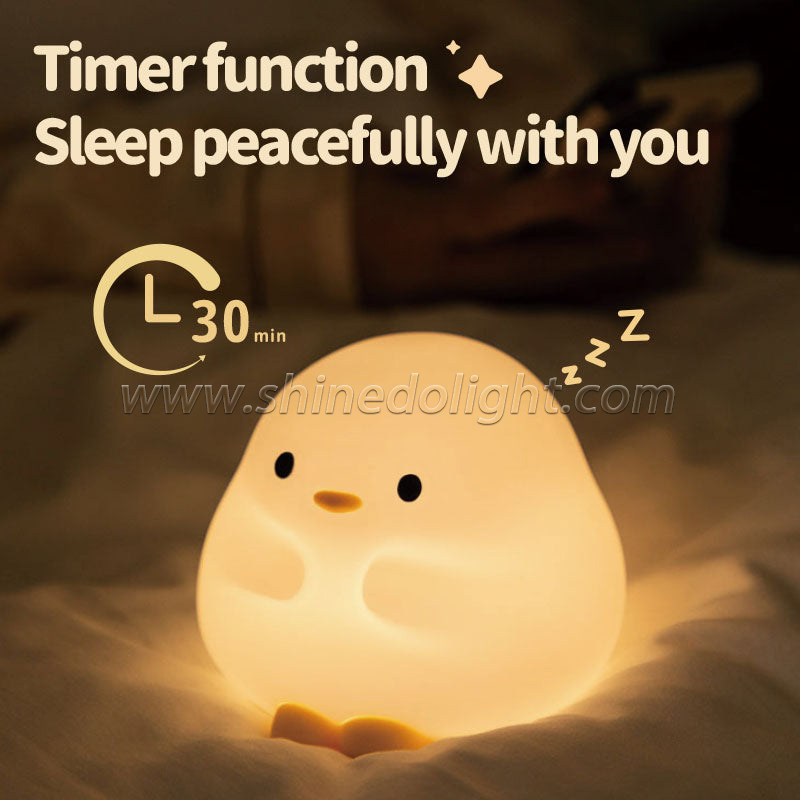 Sleeping Duck Design Lamp Table Soft Silicone Pat Light Children Bedroom Nightlight Christmas Gift Led Smart 5v Baby Night Light SD-SR1024