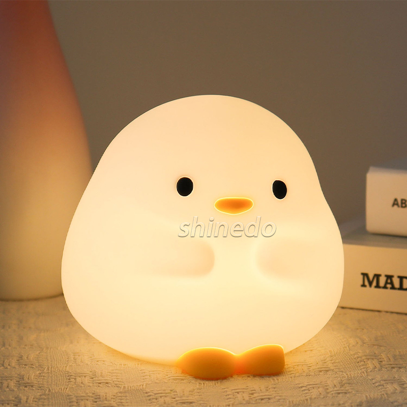 Sleeping Duck Design Lamp Table Soft Silicone Pat Light Children Bedroom Nightlight Christmas Gift Led Smart 5v Baby Night Light SD-SR1024