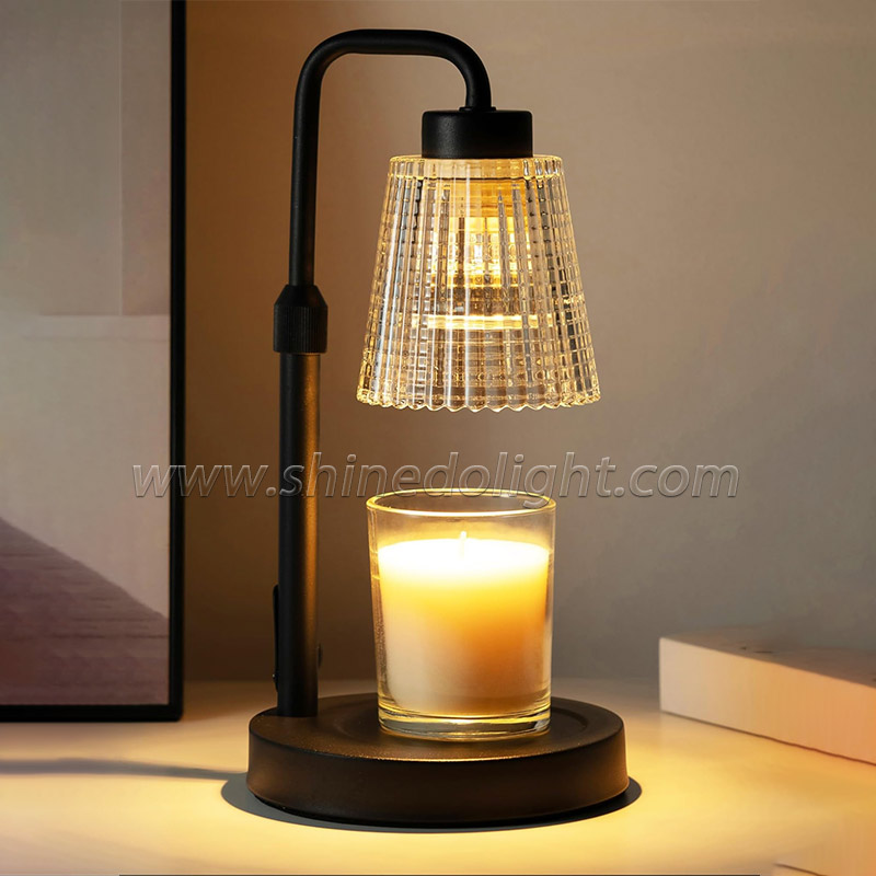 Wholesale Glass Melt Scented Wax Heating Lamp Timing Dimmable Table Light Adjustable Height Dimming Electric Candle Warmer Lamp SD-SL1546