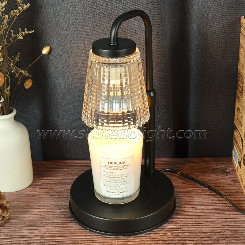 Wholesale Glass Melt Scented Wax Heating Lamp Timing Dimmable Table Light Adjustable Height Dimming Electric Candle Warmer Lamp SD-SL1546