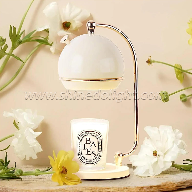 White Lampshade Aroma Wax Candle Warmers Light Indoor Bedside Lamp Gifts Scented Candle Warmer Melting Lamp Electric Flameless SD-SL1552