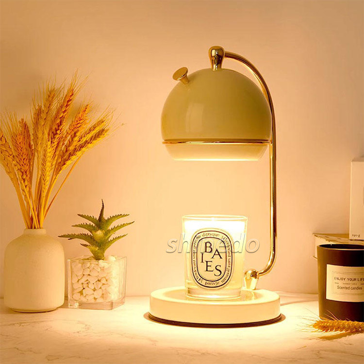 White Lampshade Aroma Wax Candle Warmers Light Indoor Bedside Lamp Gifts Scented Candle Warmer Melting Lamp Electric Flameless SD-SL1552