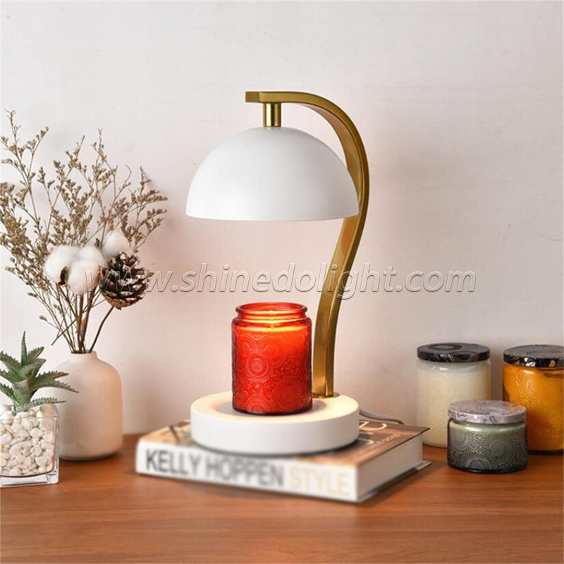 Decorative Semi-Oval Design Elegant Aromatherapy Lamps Fragrance Candle Warmers Lamp Wax Melting Light Luxury Home Decoration SD-SL1734